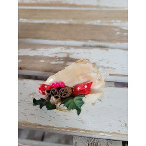 Shell‎ Beach holiday ornament cinnamon Xmas vintage holiday tree